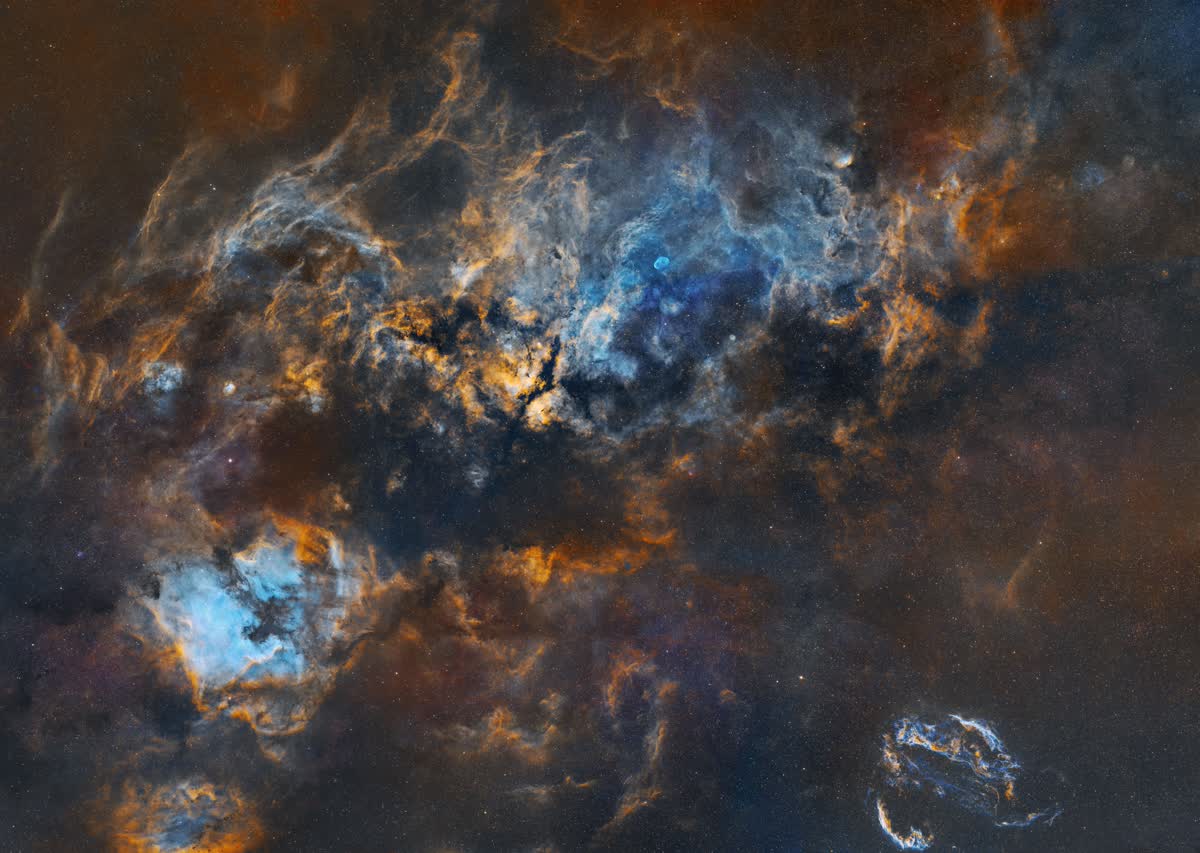 Mosaico de la región de Cygnus